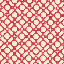 Red Geometric and Star and Dot Print Italian Paper ~ Carta Varese Italy